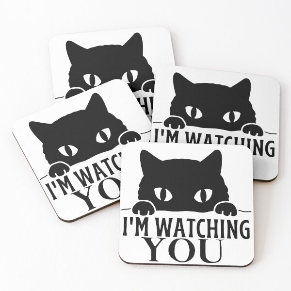 Item preview, Cat - I'm watching you designed and sold by nerokoboy.