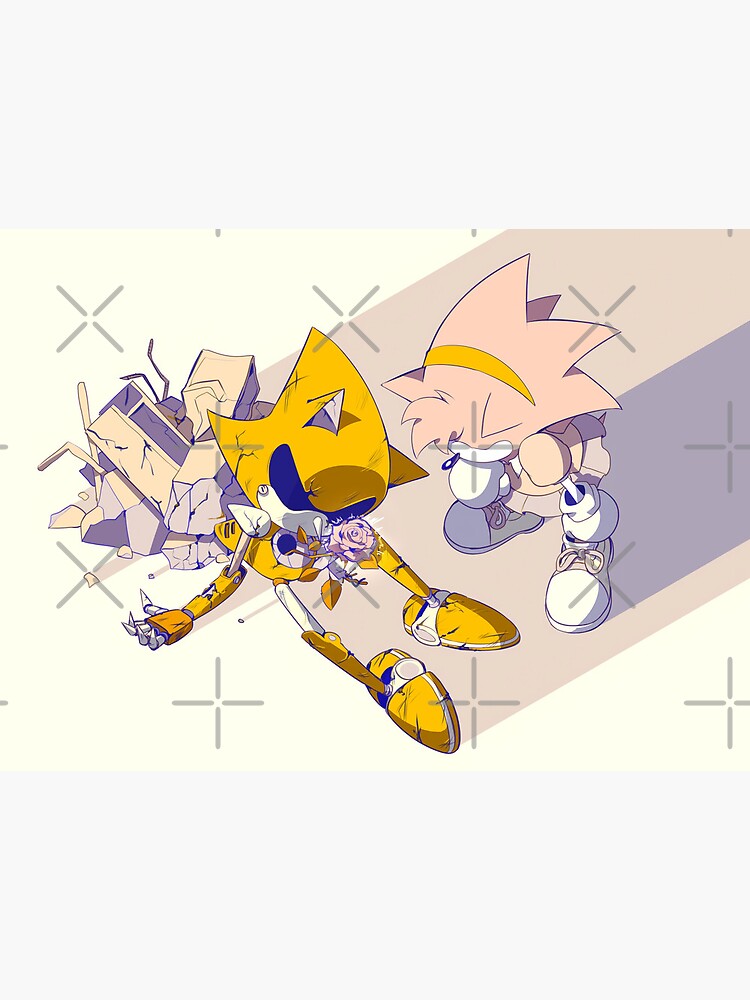 Malfunction metal sonic  Art Board Print for Sale by DeadDarkXIII