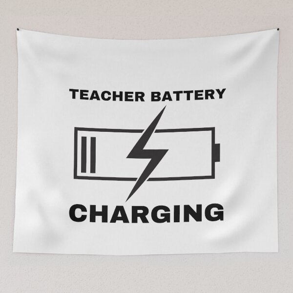 Item preview, Teacher Battery Charging Funny Teacher Appreciation designed and sold by Vytrix.