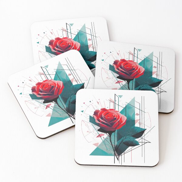 Item preview,  "Geometric Splendor: A Rose in Bold Forms" designed and sold by MONDOPLY.