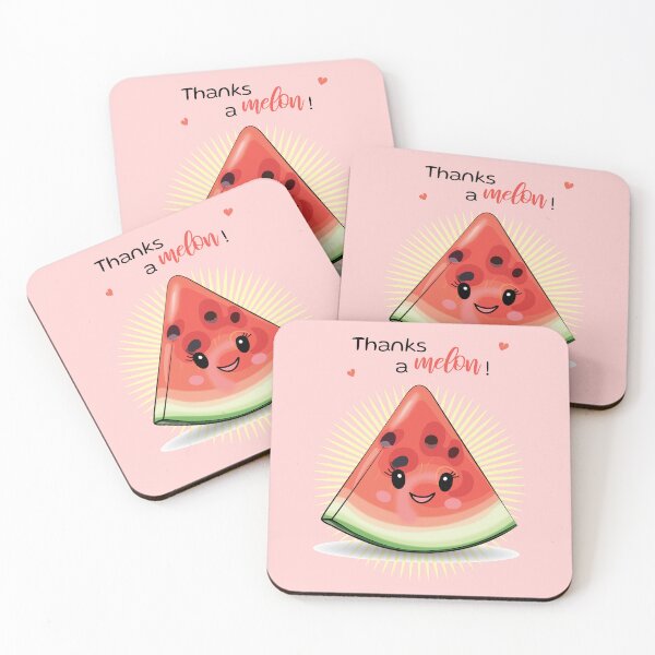 Item preview, Thanks a melon cute watermelon slice designed and sold by HajnalkArt.