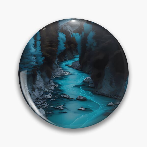 Item preview, Blue river landscape canyon designed and sold by Slowerblue.