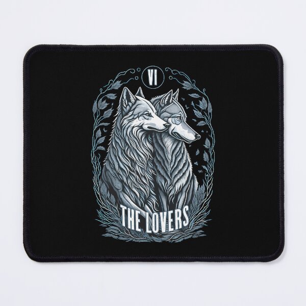 Item preview, The Lovers Tarot Card Wolf Lover Couple Vintage Wild Wolves designed and sold by GrandeDuc.