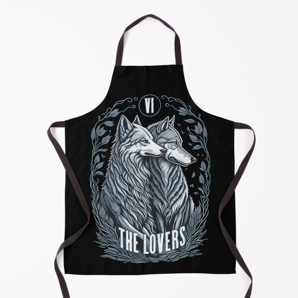 Item preview, The Lovers Tarot Card Wolf Lover Couple Vintage Wild Wolves designed and sold by GrandeDuc.