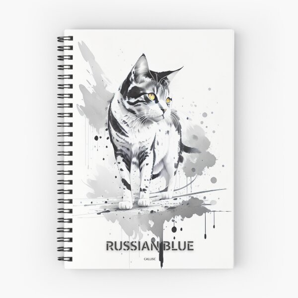 Item preview, Russian blue cat brush sketch by CallisC Arts  designed and sold by CallisC-Arts.