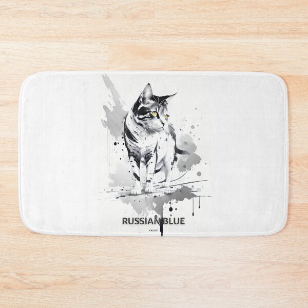 Item preview, Russian blue cat brush sketch by CallisC Arts  designed and sold by CallisC-Arts.