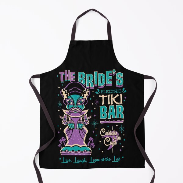 Item preview, Bride of Frankenstein Tiki Bar - Retro Vintage Creepy Cute Surf designed and sold by Nemons.