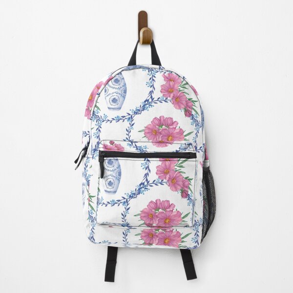 Item preview, Seamless hand-drawn watercolor pattern with chino vase in pink and blue floral  designed and sold by shamiss.