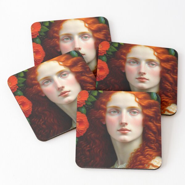 Item preview, Pre Raphaelite Oil Painting of a Young Beautiful Red Haired Woman designed and sold by KALEIDOSCOPE UK.