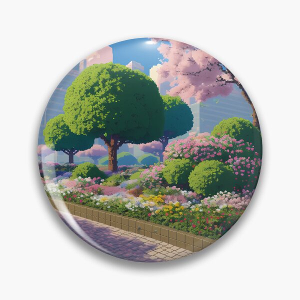 Item preview, Colourful pixel park art designed and sold by DeransDesigns.