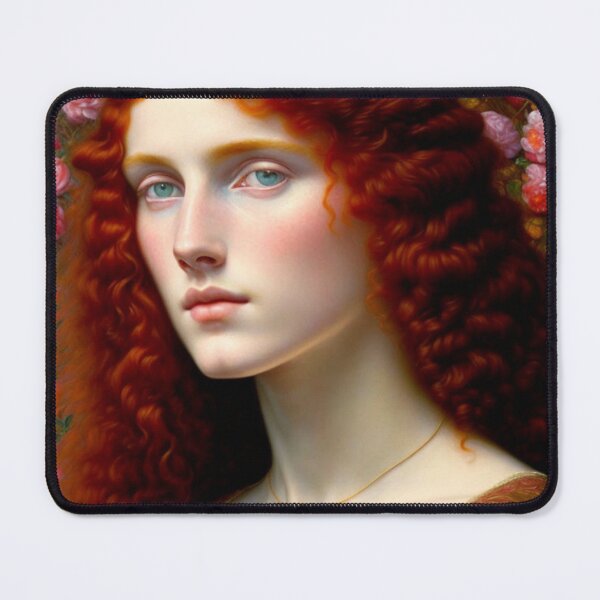 Item preview, Pre Raphaelite Oil Painting of a Beautiful Red Haired Young Woman designed and sold by KALEIDOSCOPE UK.