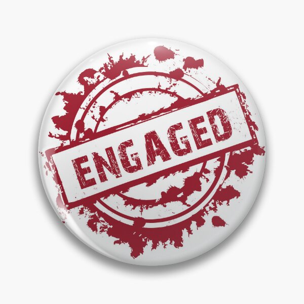 Item preview, Funny Red ENGAGED Stamp Mark Design designed and sold by origoo.