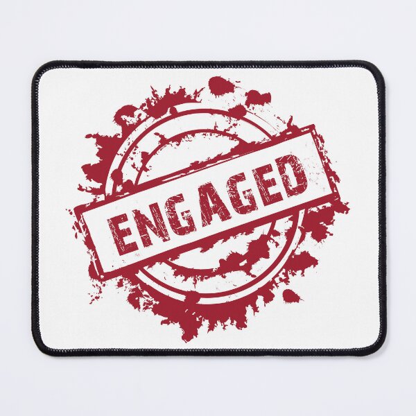 Item preview, Funny Red ENGAGED Stamp Mark Design designed and sold by origoo.