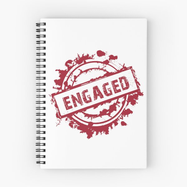 Item preview, Funny Red ENGAGED Stamp Mark Design designed and sold by origoo.