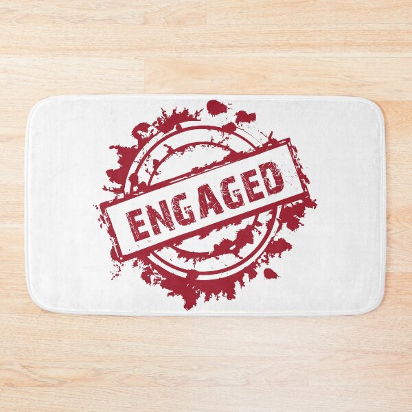 Item preview, Funny Red ENGAGED Stamp Mark Design designed and sold by origoo.
