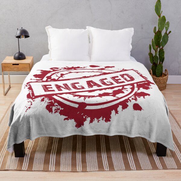 Item preview, Funny Red ENGAGED Stamp Mark Design designed and sold by origoo.