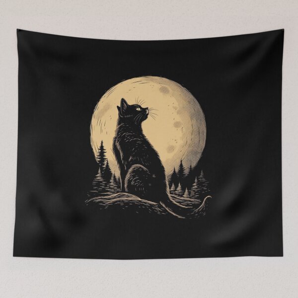 Item preview, Black Cat in Moonlight designed and sold by Diamaber.