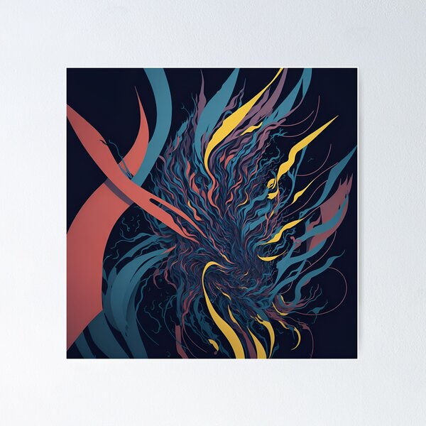 Item preview, Rhythm in Motion: A Thought-Provoking Poster of Artistic Fusion designed and sold by RedArtG09.