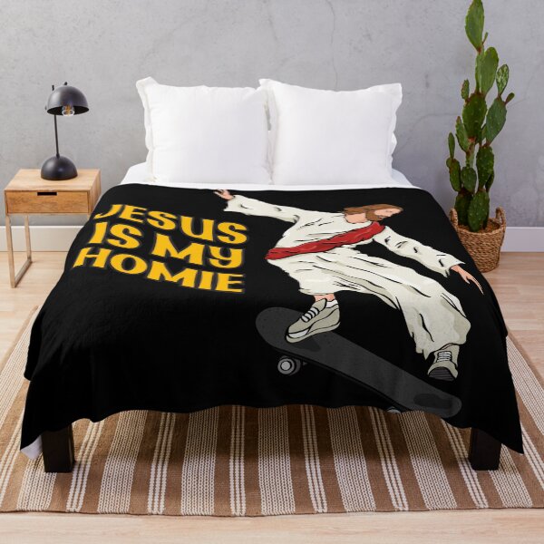Item preview, Jesus Skateboarding - Jesus Is My Homie designed and sold by ChristlikeMerch.
