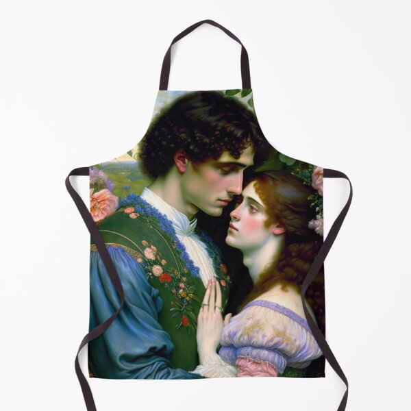 Item preview, Pre Raphaelite Oil Painting of Young Newly Wed Lovers Wedding Flowers designed and sold by KALEIDOSCOPE UK.