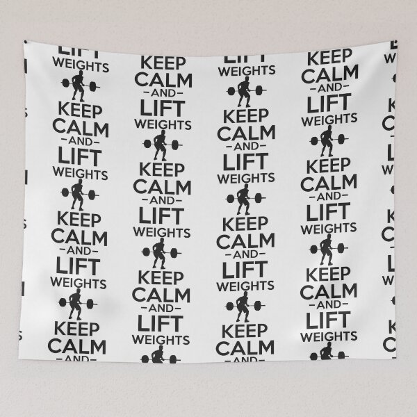 Item preview, Keep Calm and Lift Weights - Simple Black and White Lifting Quotes Sayings Meme Sarcastic Satire designed and sold by brianmiles25.