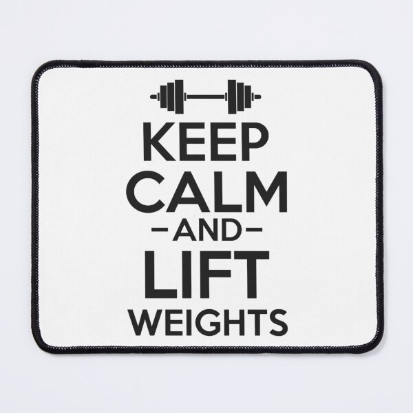 Item preview, Keep Calm and Lift Weights - Simple Black and White Lifting Quotes Sayings Meme Sarcastic Satire designed and sold by brianmiles25.