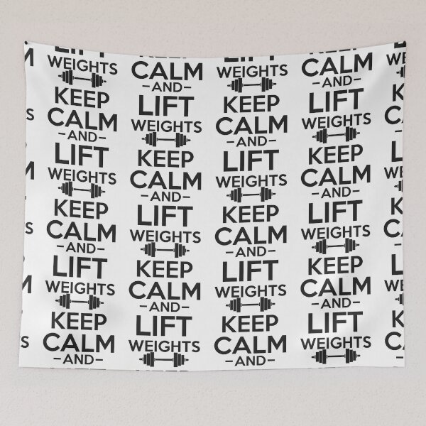 Item preview, Keep Calm and Lift Weights - Simple Black and White Lifting Quotes Sayings Meme Sarcastic Satire designed and sold by brianmiles25.
