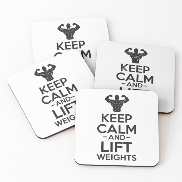 Item preview, Keep Calm and Lift Weights - Simple Black and White Lifting Quotes Sayings Meme Sarcastic Satire designed and sold by brianmiles25.