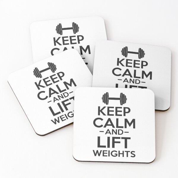 Item preview, Keep Calm and Lift Weights - Simple Black and White Lifting Quotes Sayings Meme Sarcastic Satire designed and sold by brianmiles25.