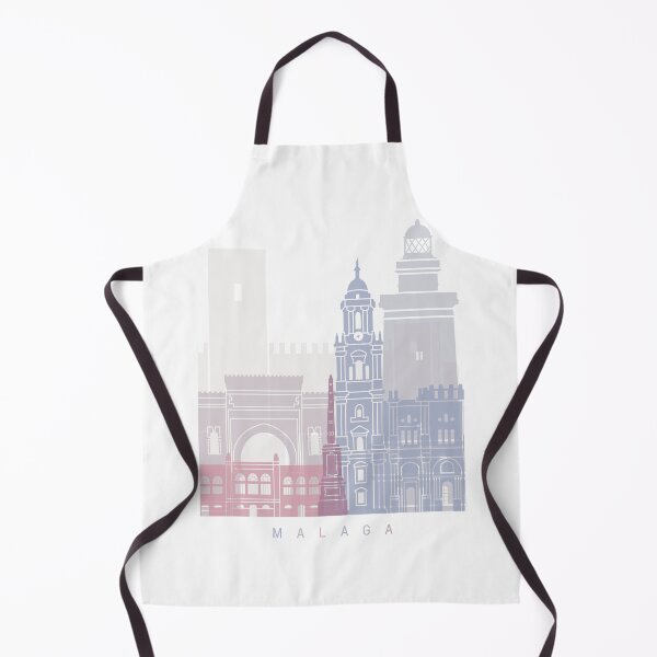 Item preview, MALAGA SKYLINE POSTER PASTEL designed and sold by paulrommer.