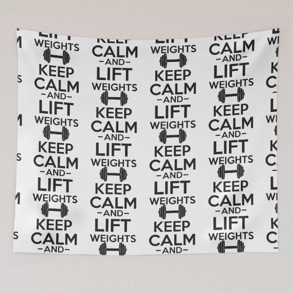 Item preview, Keep Calm and Lift Weights - Simple Black and White Lifting Quotes Sayings Meme Sarcastic Satire designed and sold by brianmiles25.