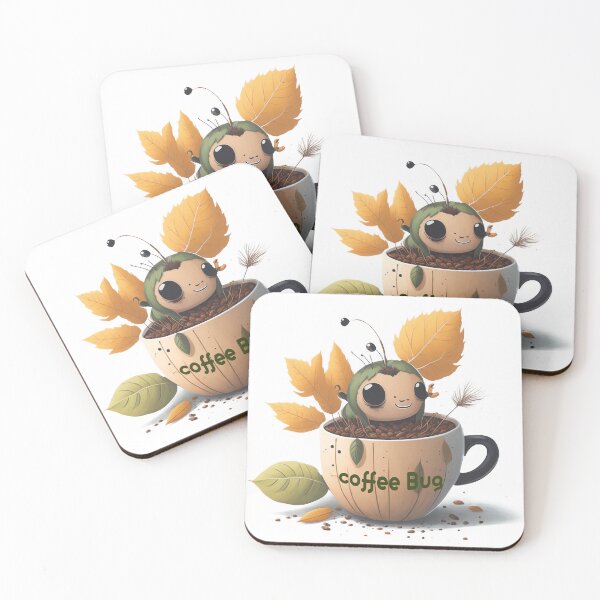 Item preview, Buzzing Spring Delight: Cute Bug on a Cup of Coffee designed and sold by hudaG.
