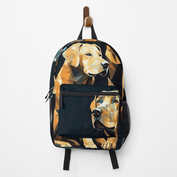 Item preview, Geometric Cubism Dogs, 16"" x 20"" Art, Dark Gold & Azure, 32k UHD, Photo-Realistic Techniques, Geometric Precision, Home Decor designed and sold by stateofhuman.