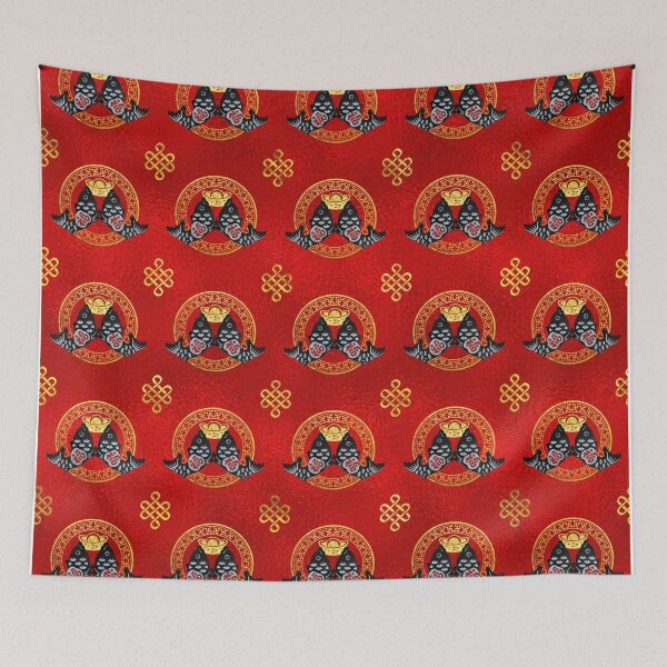 Item preview, Good Fortune Symbol with Koi Fish and coin designed and sold by k9printart.