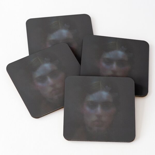Item preview, Very Dark Oil Painting Portrait of an Enigmatic Young Woman designed and sold by KALEIDOSCOPE UK.