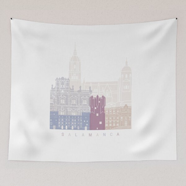 Item preview, SALAMANCA SKYLINE POSTER PASTEL designed and sold by paulrommer.