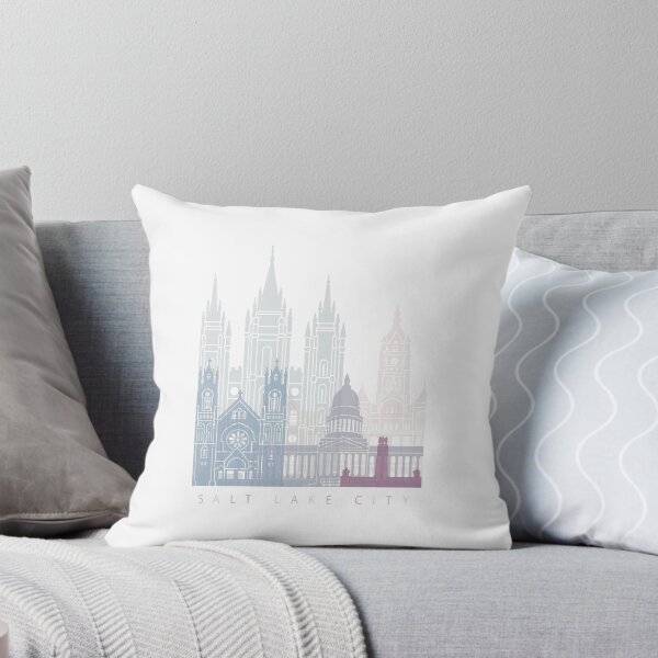 Item preview, SALT LAKE CITY SKYLINE POSTER PASTEL designed and sold by paulrommer.