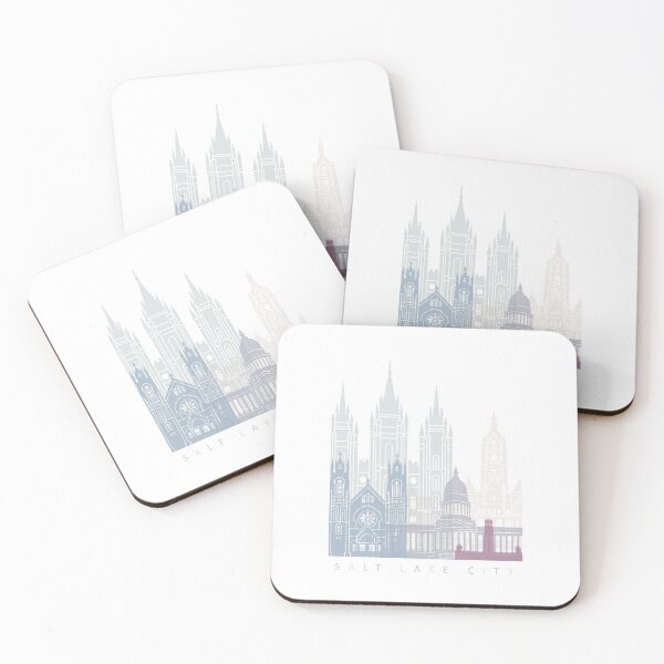 Item preview, SALT LAKE CITY SKYLINE POSTER PASTEL designed and sold by paulrommer.