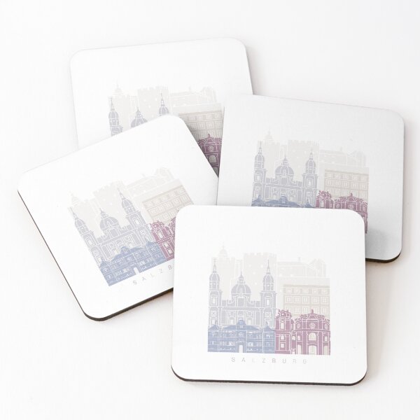 Item preview, SALZBURG SKYLINE POSTER PASTEL designed and sold by paulrommer.