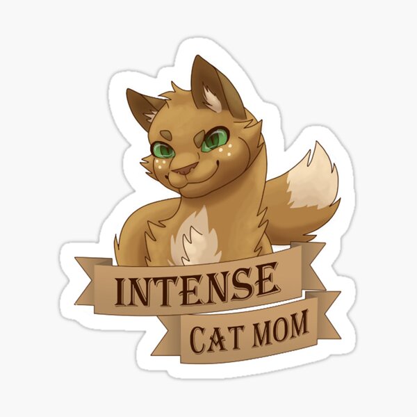 Vista previa del artículo con la obra «Gatos guerreros Intense Cat Mom», diseñado y vendido por JakeTakasuka.