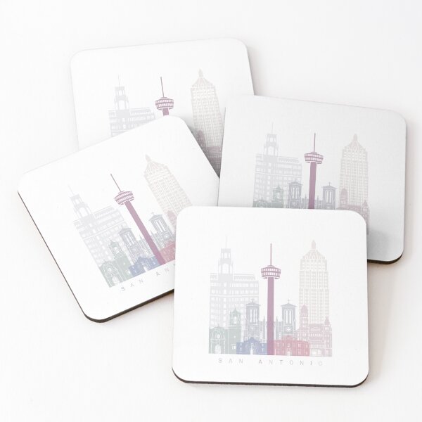 Item preview, SAN ANTONIO SKYLINE POSTER PASTEL designed and sold by paulrommer.