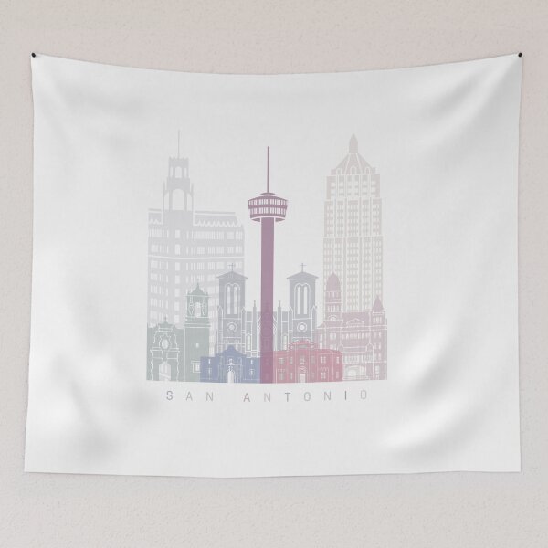 Item preview, SAN ANTONIO SKYLINE POSTER PASTEL designed and sold by paulrommer.