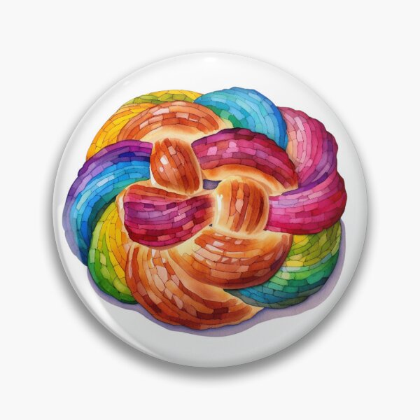 Item preview, Rainbow Round Challah designed and sold by JewWhoHasItAll.