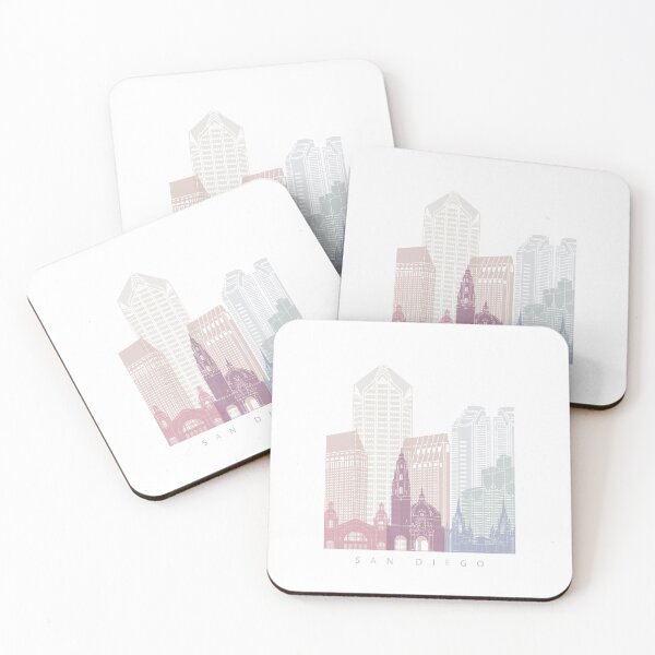 Item preview, SAN DIEGO SKYLINE POSTER PASTEL designed and sold by paulrommer.