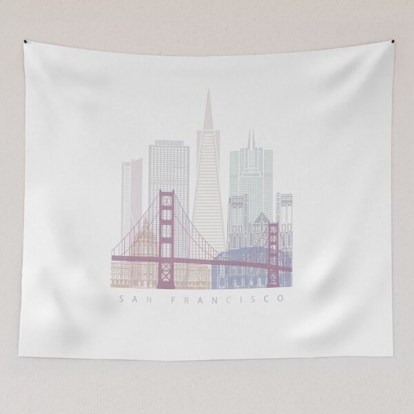 Item preview, SAN FRANCISCO SKYLINE POSTER PASTEL designed and sold by paulrommer.