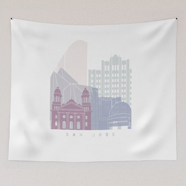 Item preview, SAN JOSE  SKYLINE POSTER PASTEL designed and sold by paulrommer.