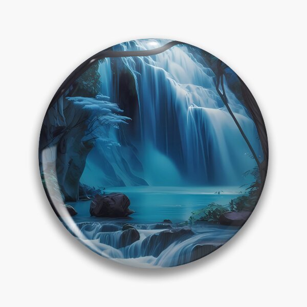Item preview, Natural waterfall in the forest designed and sold by Slowerblue.
