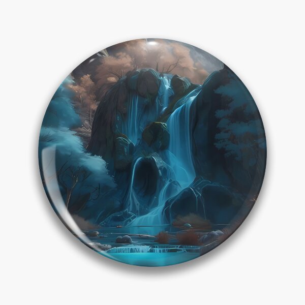 Item preview, Natural waterfall in the forest designed and sold by Slowerblue.