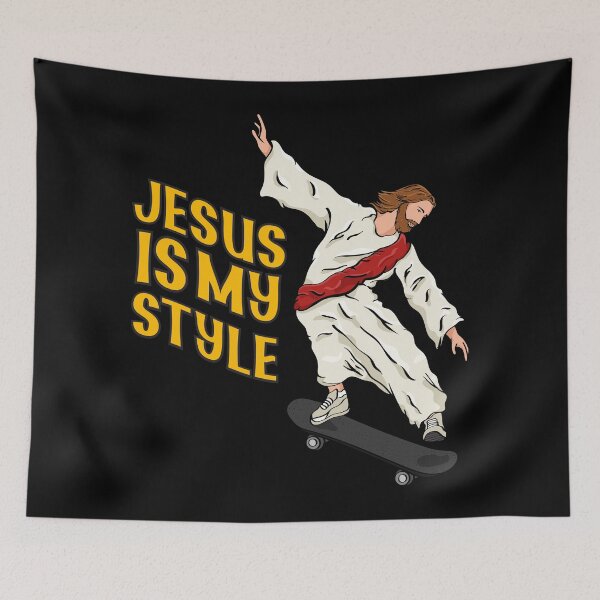 Item preview, Jesus Skateboarding - Jesus Is My Style designed and sold by ChristlikeMerch.