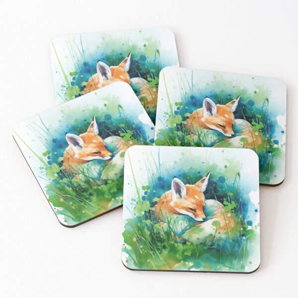 Item preview, Cute Baby Fox Sleeping designed and sold by AquarelleAvenue.